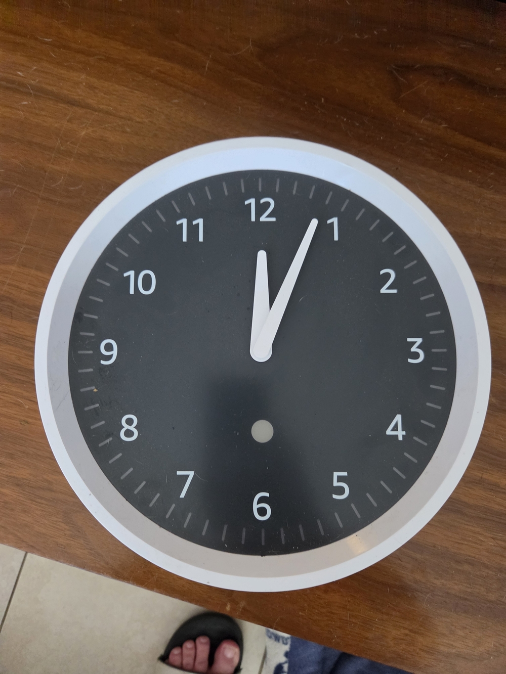 Amazon Echo White And Black Wall Clock